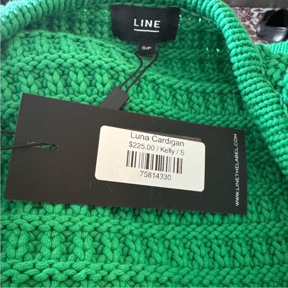 NWT Line Luna Cardigan in Kelly Green Green MSRP $225 Size Small - Picture 4 of 7